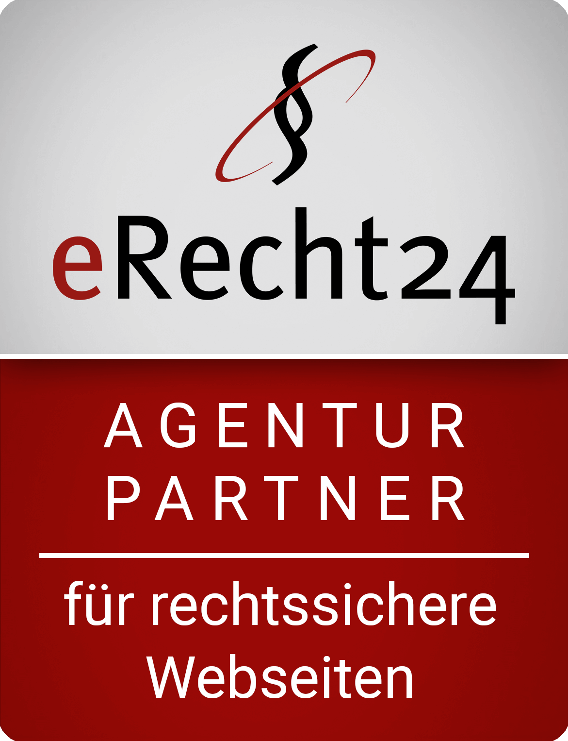 eRecht24 Siegel für rechtssichere Webseiten - Agenturpartner