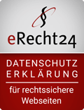 eRecht24 Siegel für rechtssichere Webseiten - Datenschutzerklärung