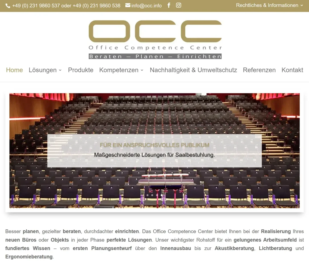 OCC - Office Competence Center GmbH - Lünen - Website 2022 - Header