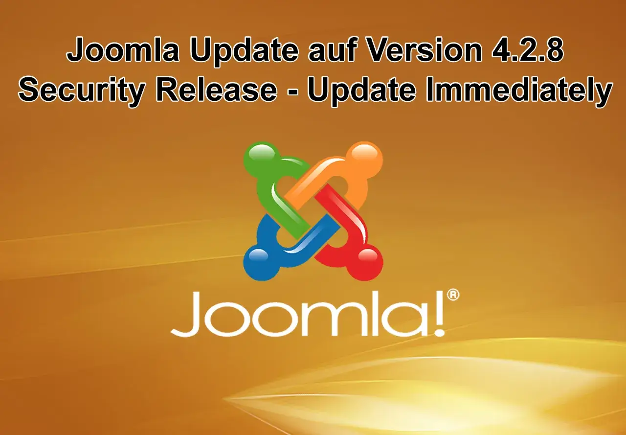 Joomla Update auf Version 4.2.8 am 16 Februar 2023 erschienen - Security Release - Update Immediately - rechteckig