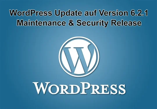 WordPress-Update auf Version 6.2.1 am 16. Mai 2023 erschienen - Maintenance and Security Release - rechteckig