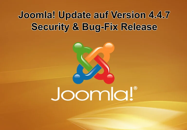 Joomla Update auf Version 4.4.7 am 21 August 2024 erschienen - Security & Bug-Fix-Release