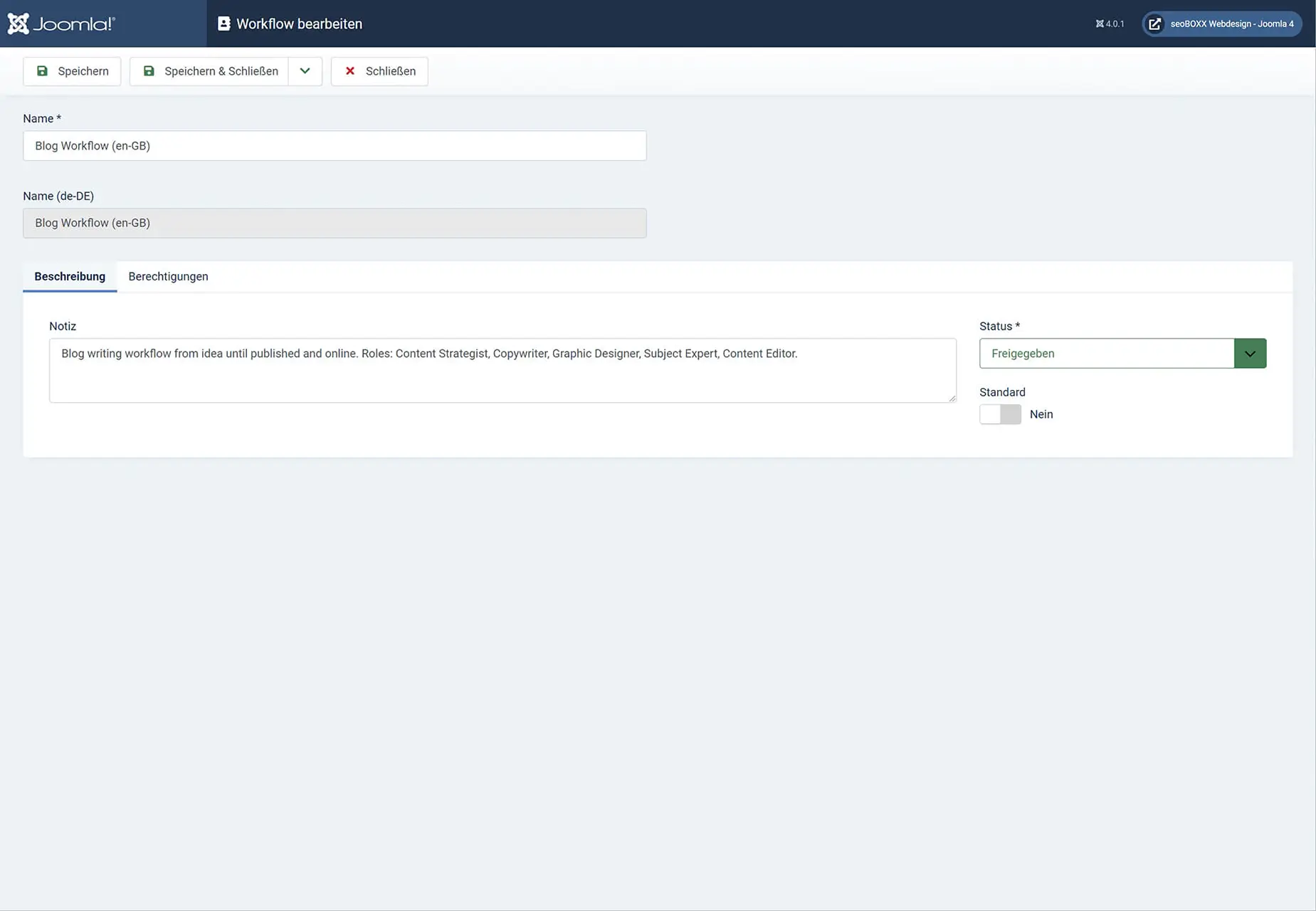 Joomla4! - Workflows
