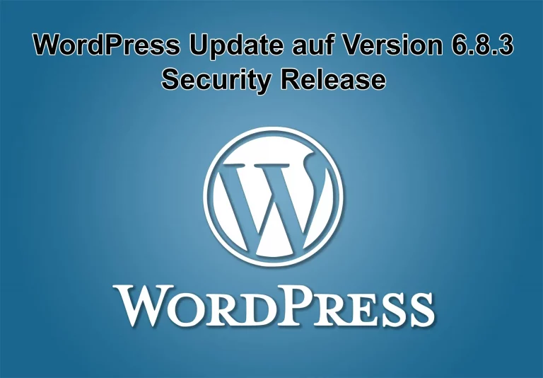 WordPress-Update auf Version 6.8.3 am 30 September 2025 erschienen - Security Release