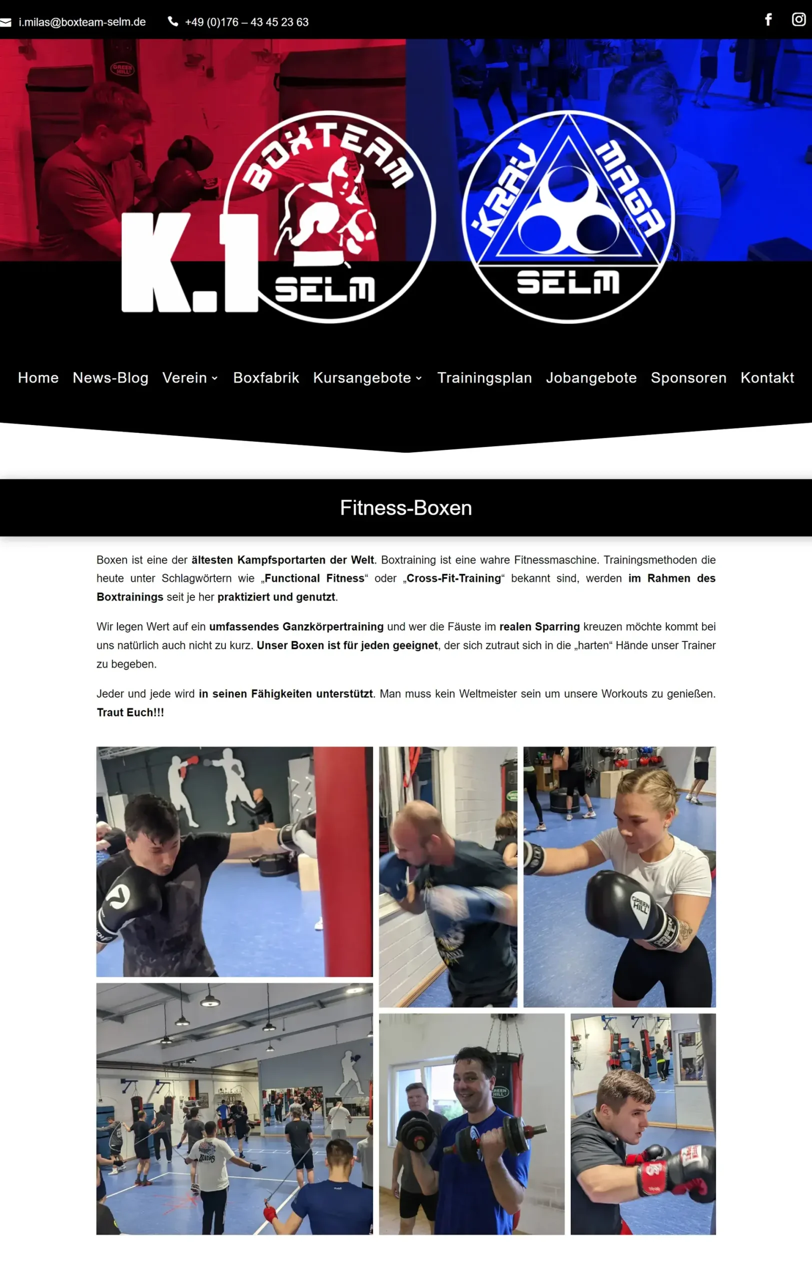 K.1-Boxteam Selm e.V. - Kursangebot - Fitness-Boxen