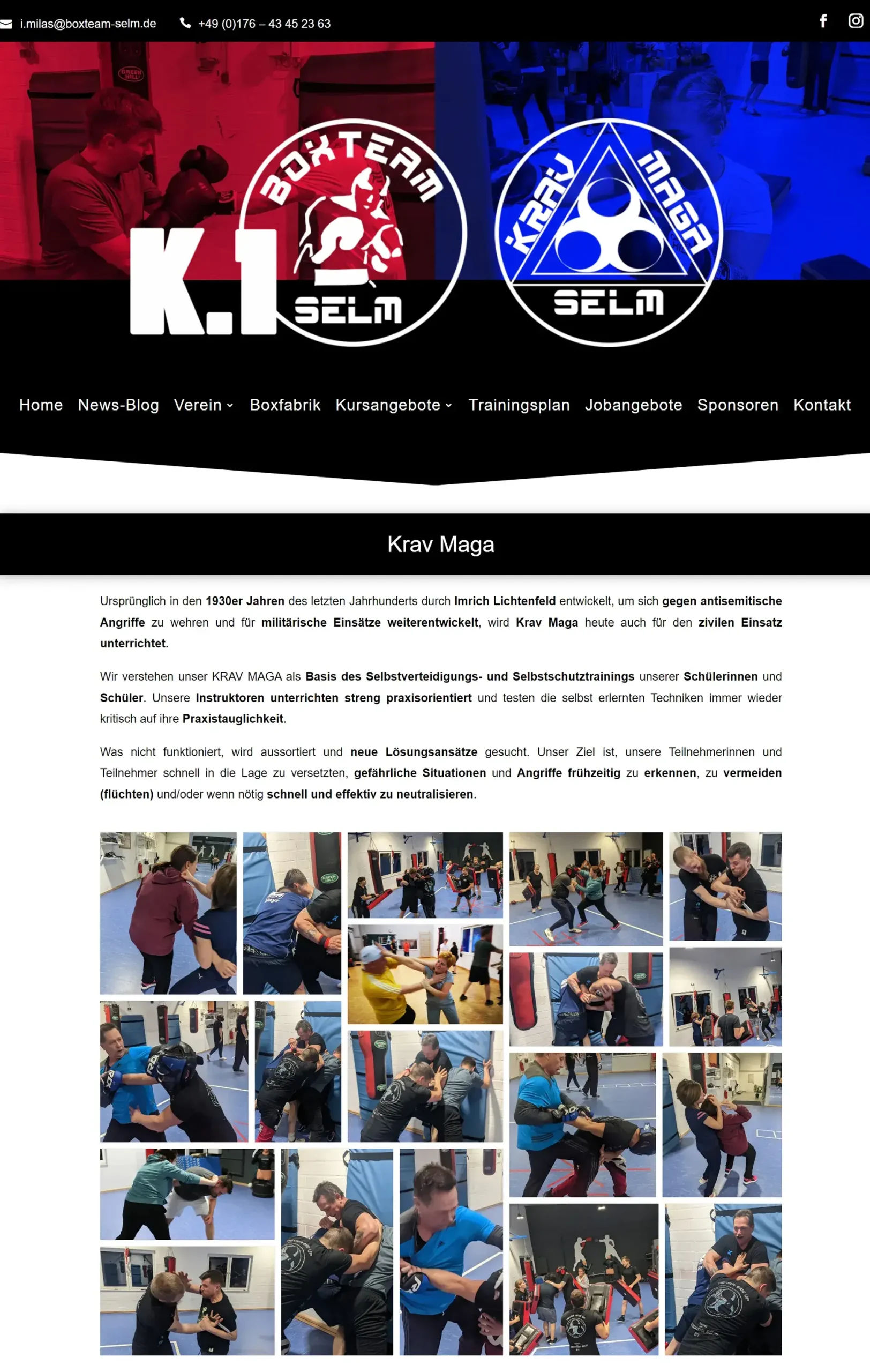 K.1-Boxteam Selm e.V. - Kursangebot - Krav Maga