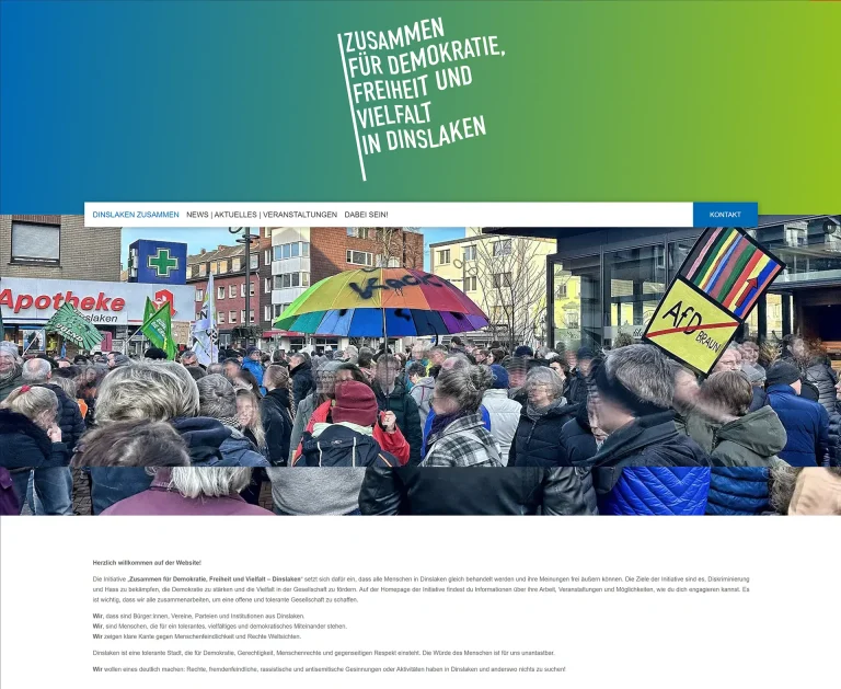 Zusammen für Demokratie, Freiheit und Vielfalt – Dinslaken - Beitragsbild