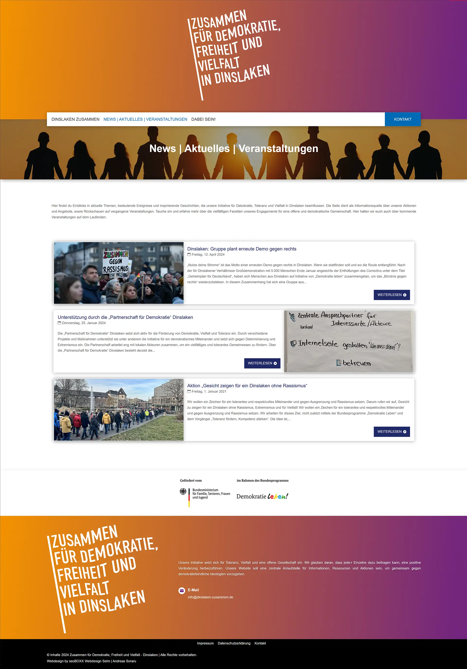 Zusammen für Demokratie, Freiheit und Vielfalt – Dinslaken - News-Blog