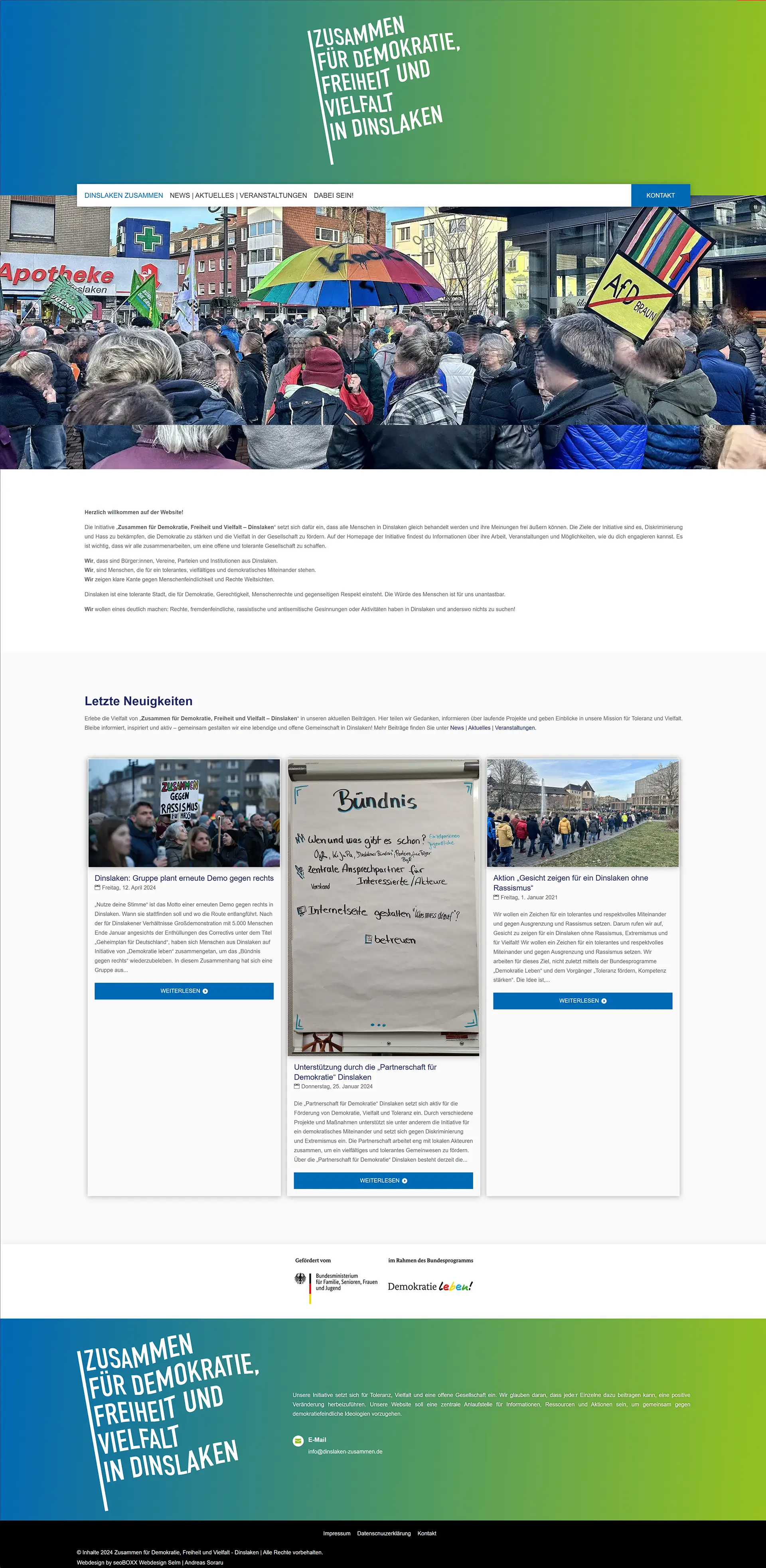 Zusammen für Demokratie, Freiheit und Vielfalt – Dinslaken - Startseite