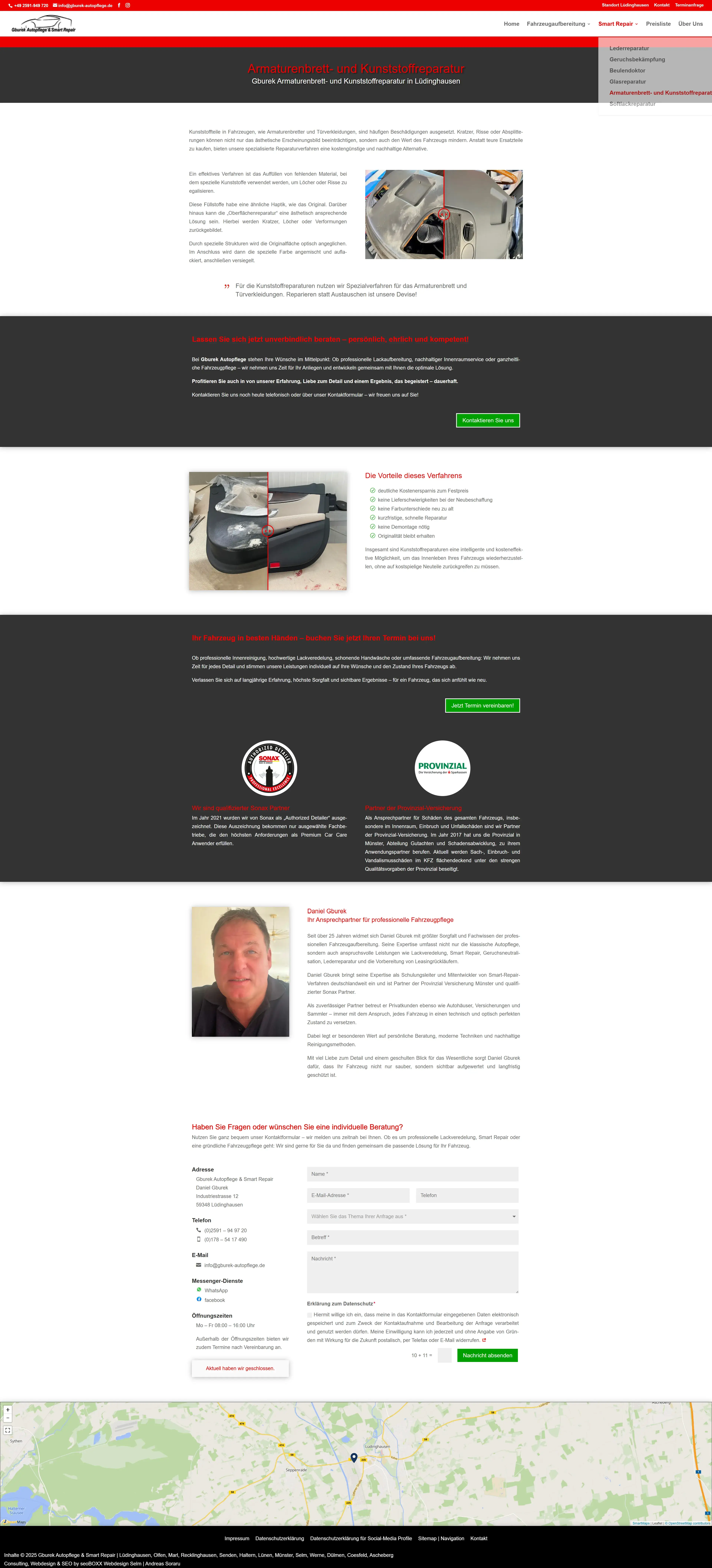 Armaturenbrett- und Kunststoffreparatur - Gburek Autopflege & Smart Repair