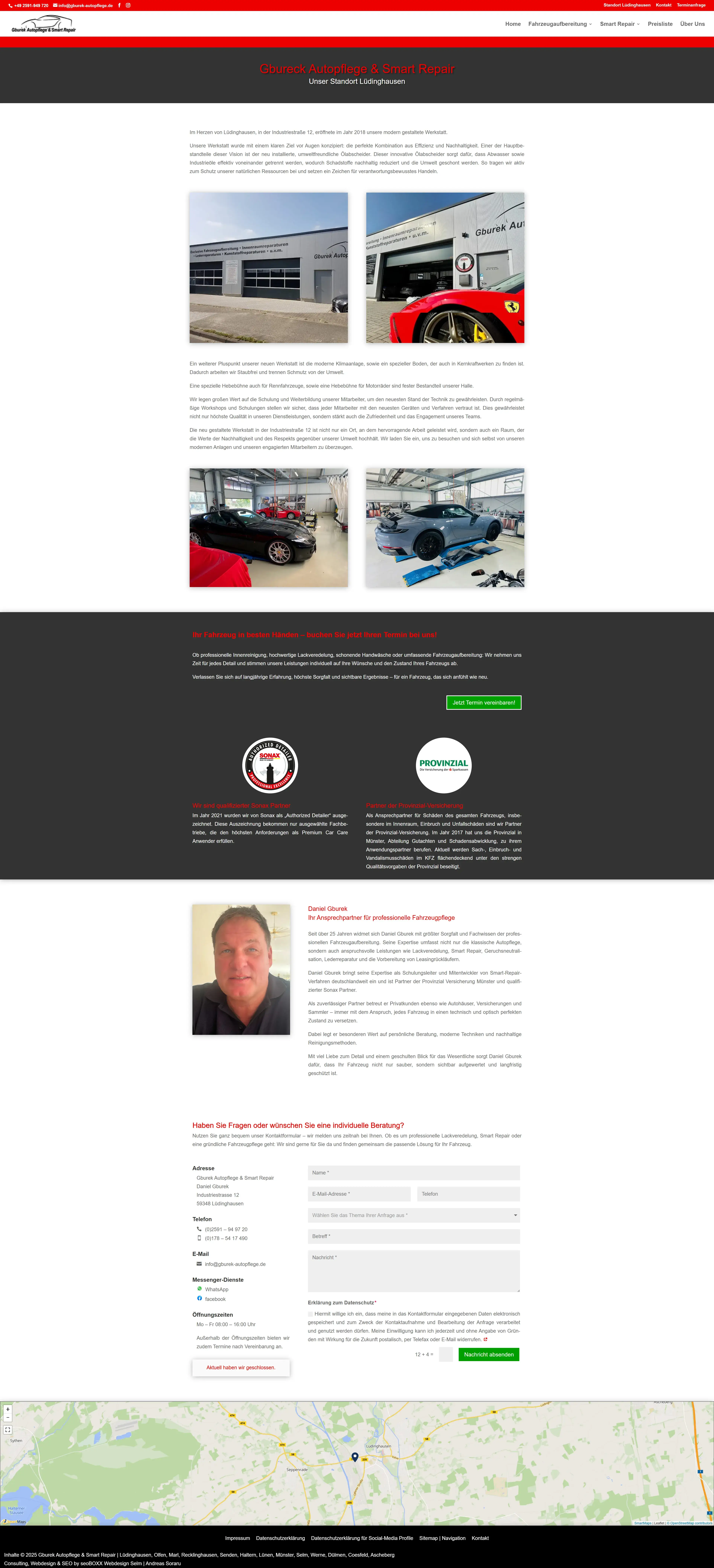 Standort Lüdinghausen - Gburek Autopflege & Smart Repair