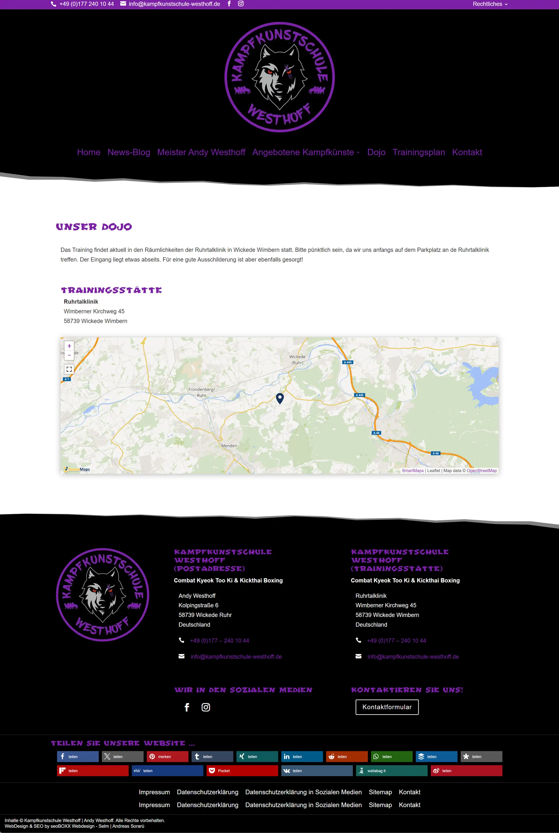 Kampfkunstschule Westhoff - Andy Westhoff - Wickede Ruhr - Dojo
