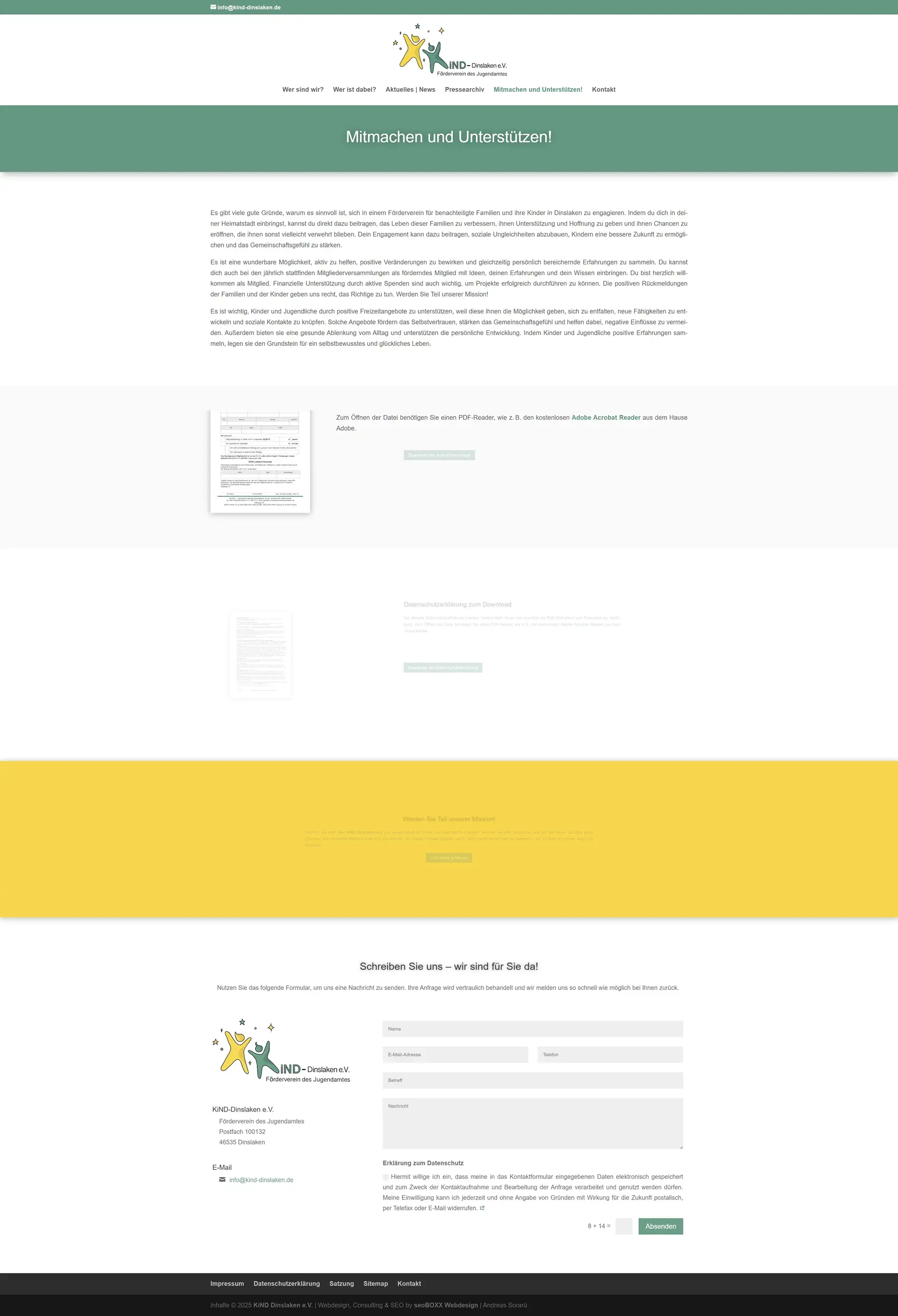 Mitmachen und Unterstützen! I KiND - Dinslaken e.V.