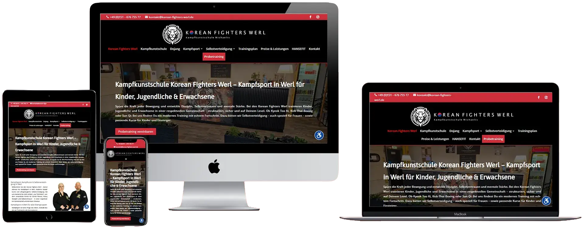 Kampfkunstschule Korean Fighters Werl - MockUp