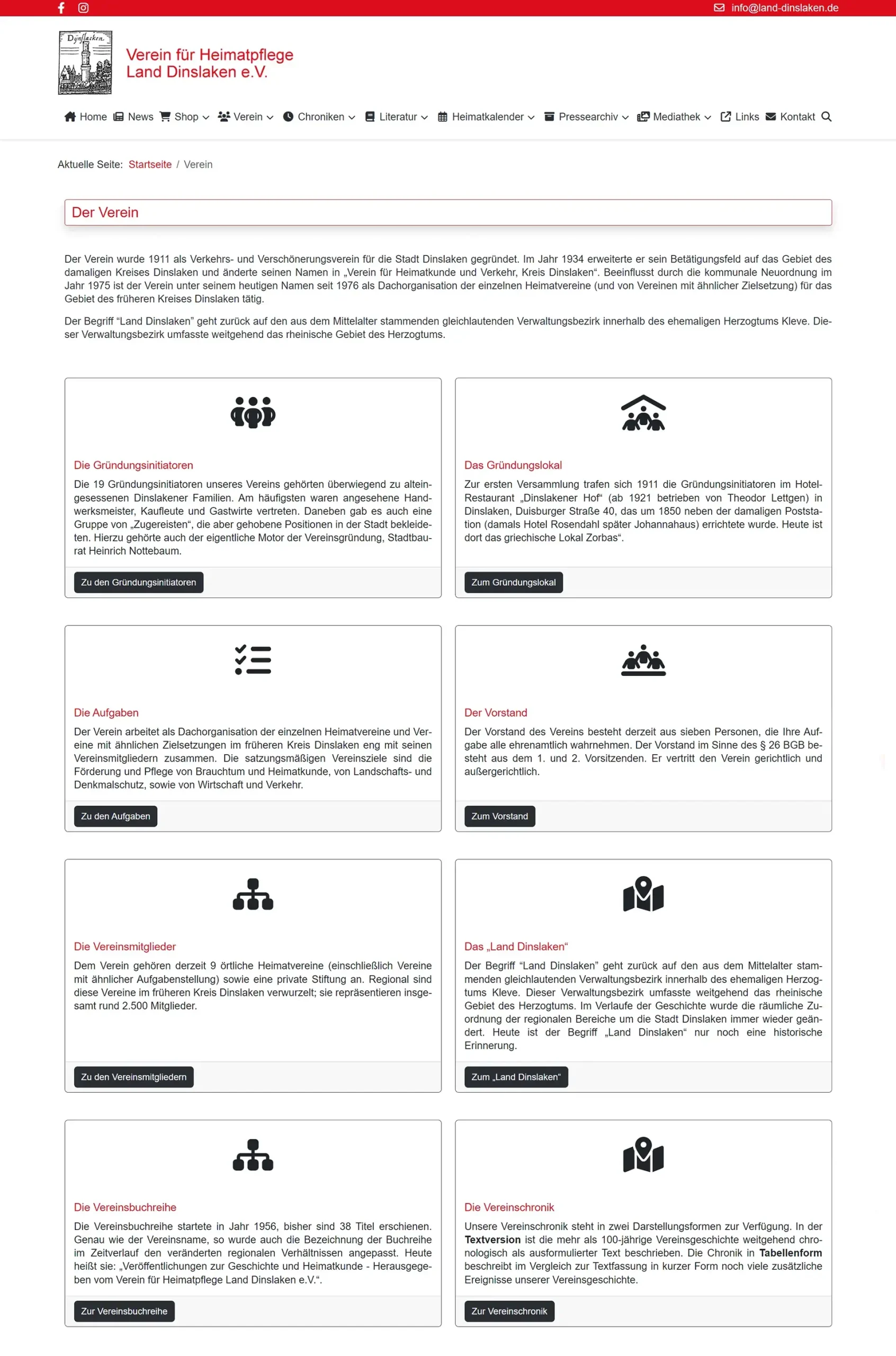 Verein für Heimatpflege Land Dinslaken e.V. - Website 2023 - Der Verein