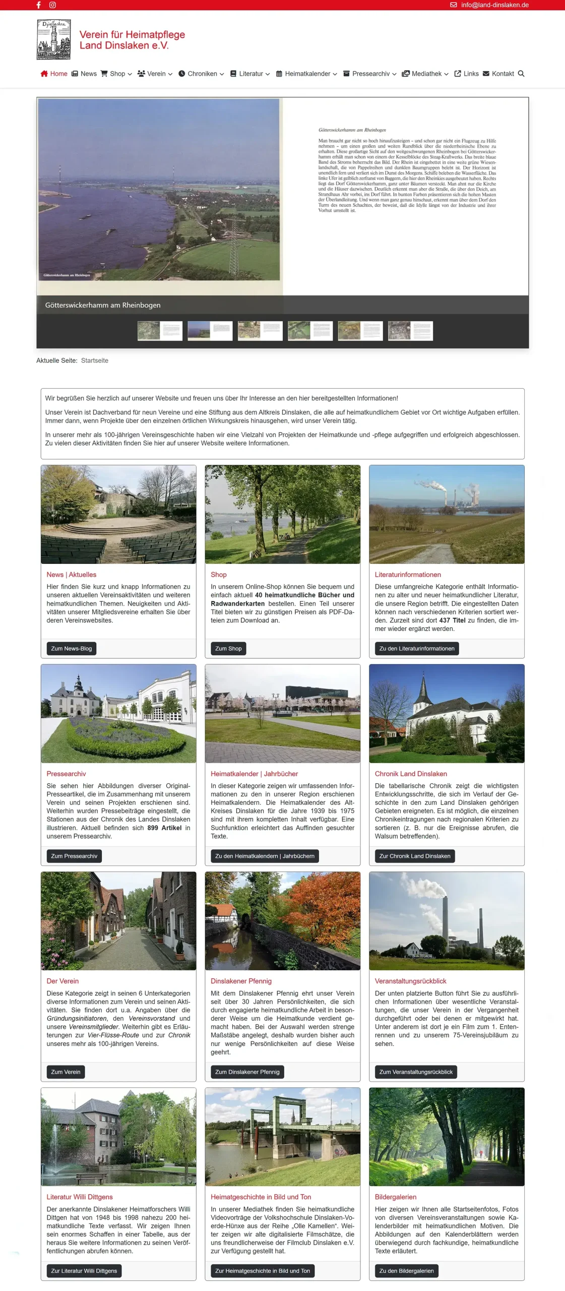 Verein für Heimatpflege Land Dinslaken e.V. - Website 2023 - Startseite