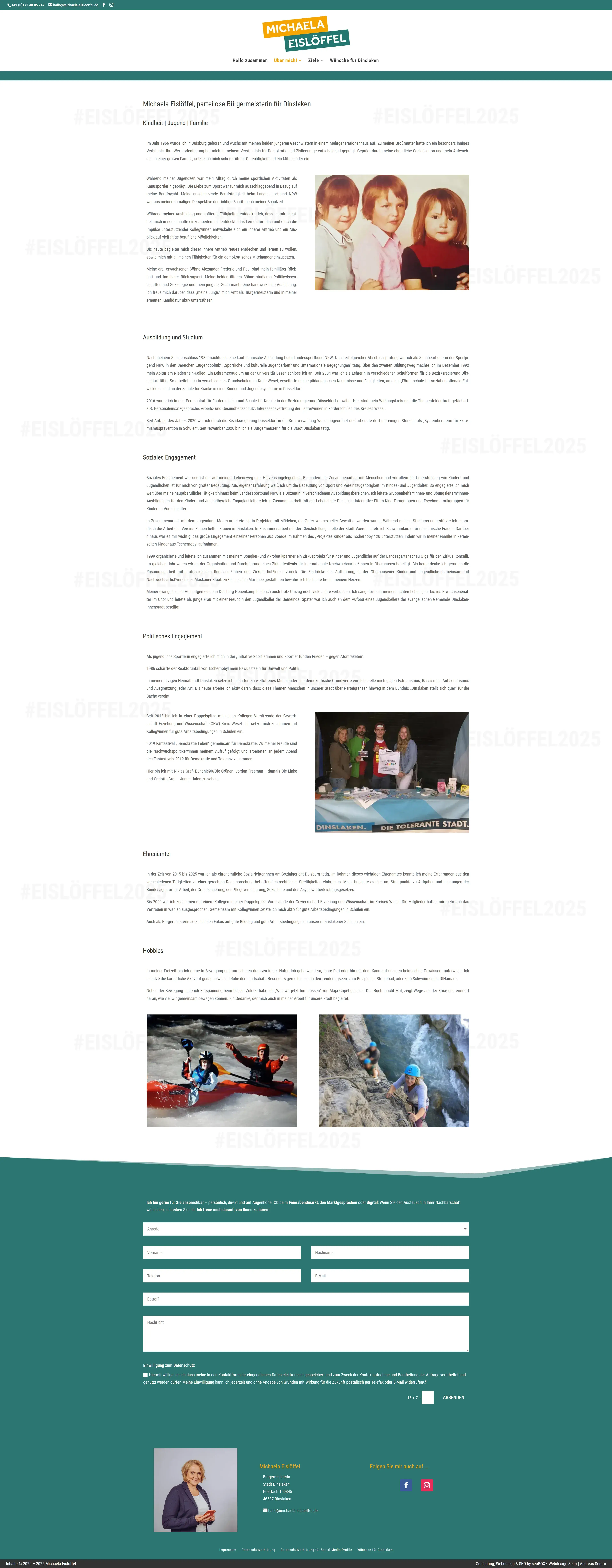 Michaela Eislöffel - Screenshot 2 - Lebenslauf