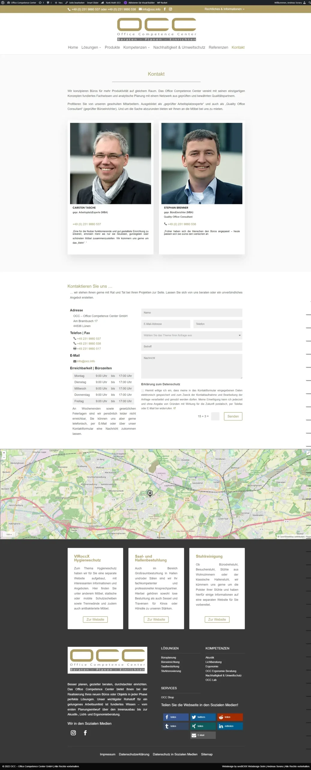 OCC - Office Competence Center - Lünen - Kontaktseite