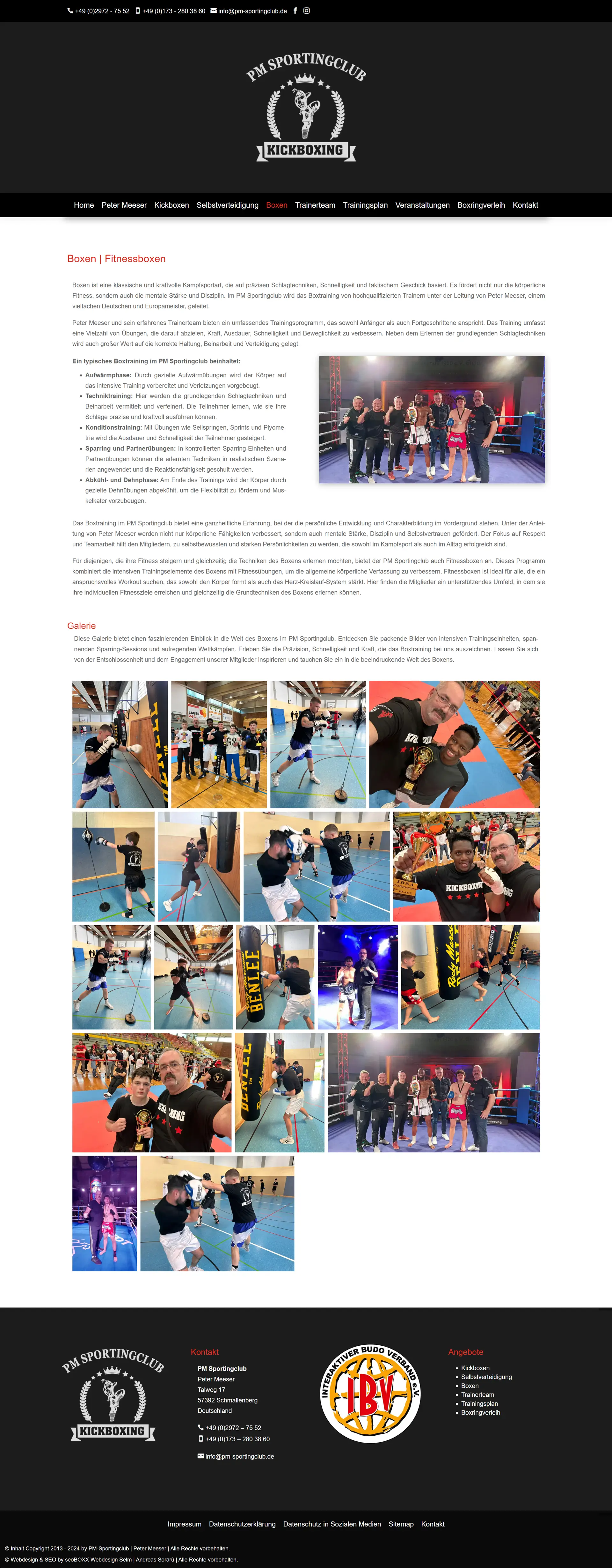 PM-SportingClub - Schmallenberg - Peter Meeser - Boxen und Fitnessboxen