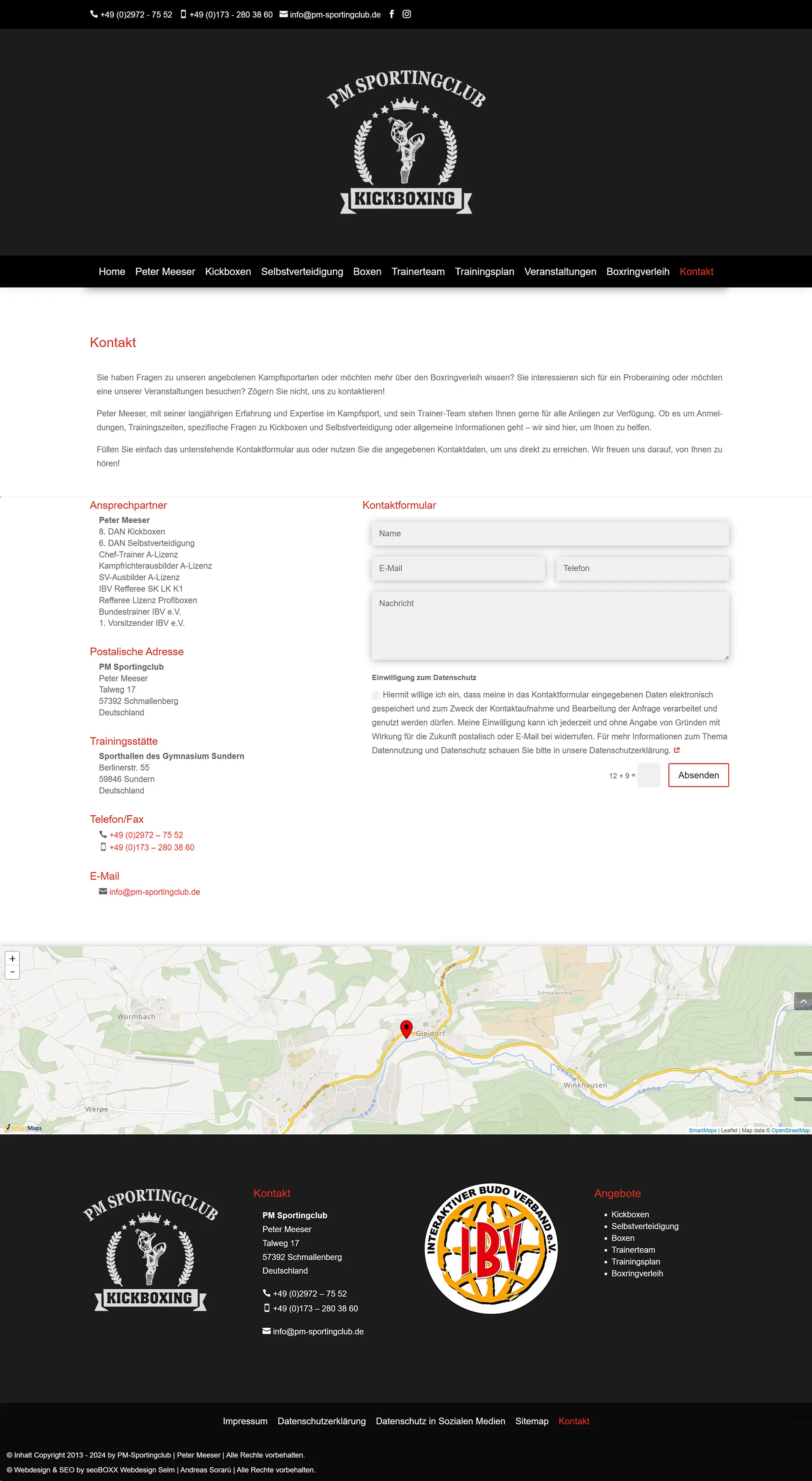 PM-SportingClub - Schmallenberg - Peter Meeser - Kontakt