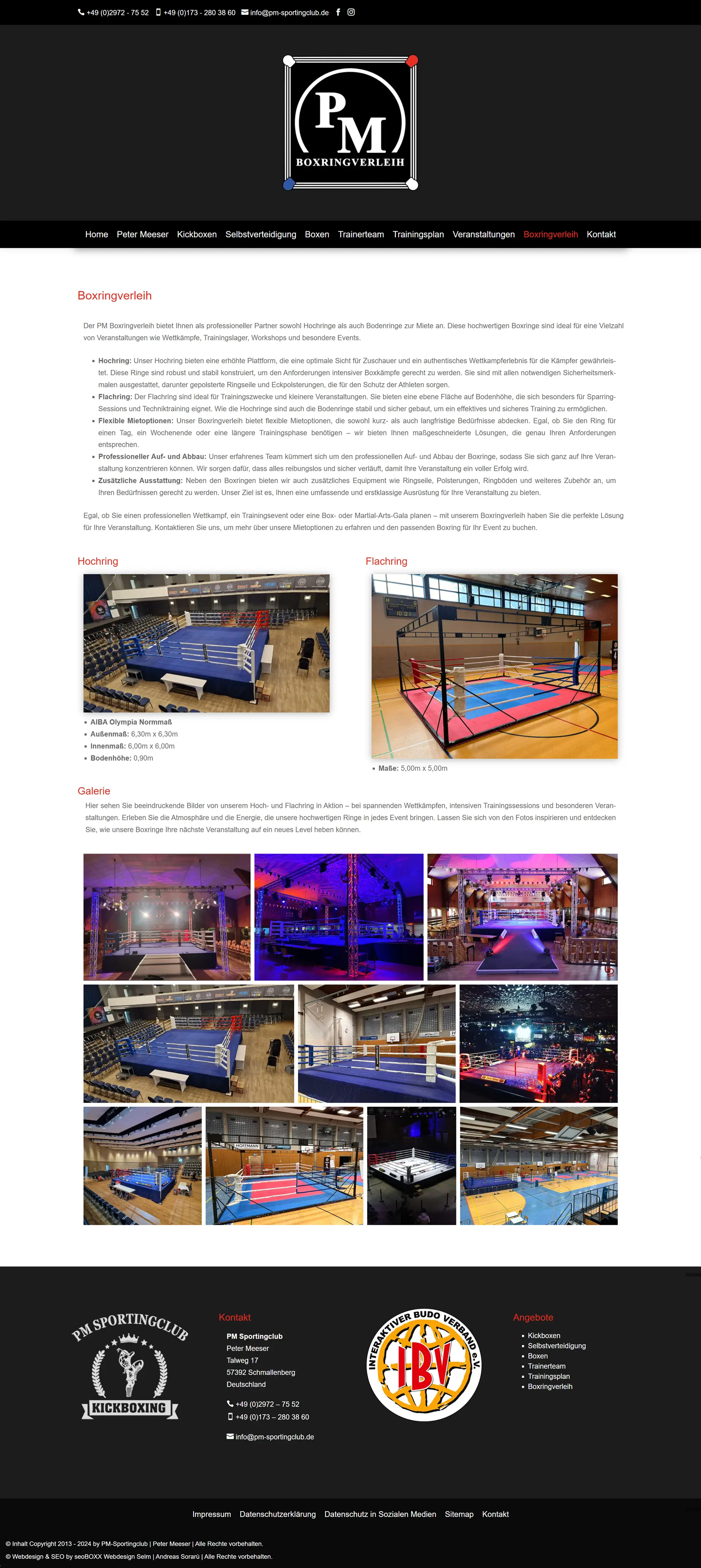 PM-SportingClub - Schmallenberg - Peter Meeser - PM-Boxringverleih