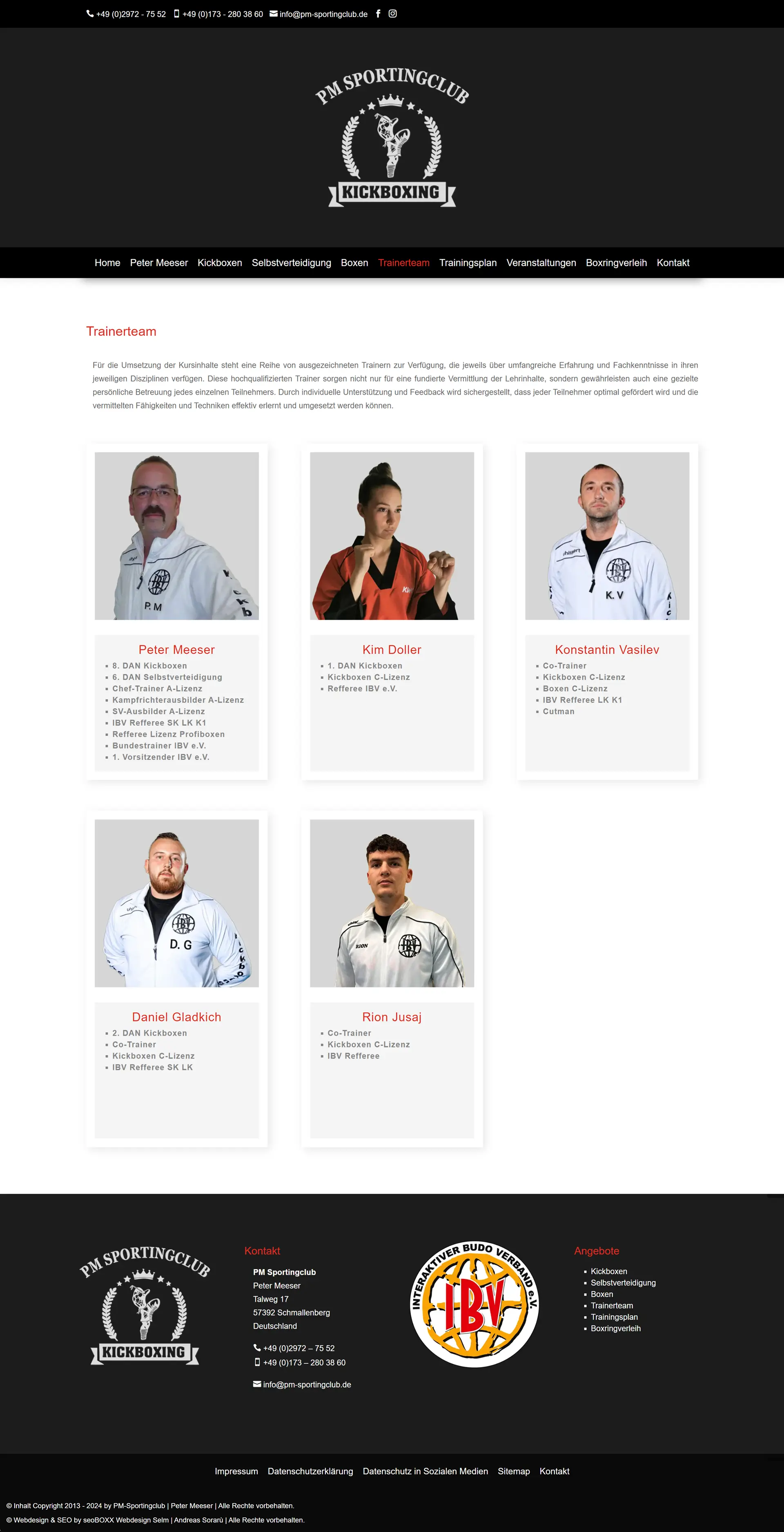 PM-SportingClub - Schmallenberg - Peter Meeser - Trainerteam