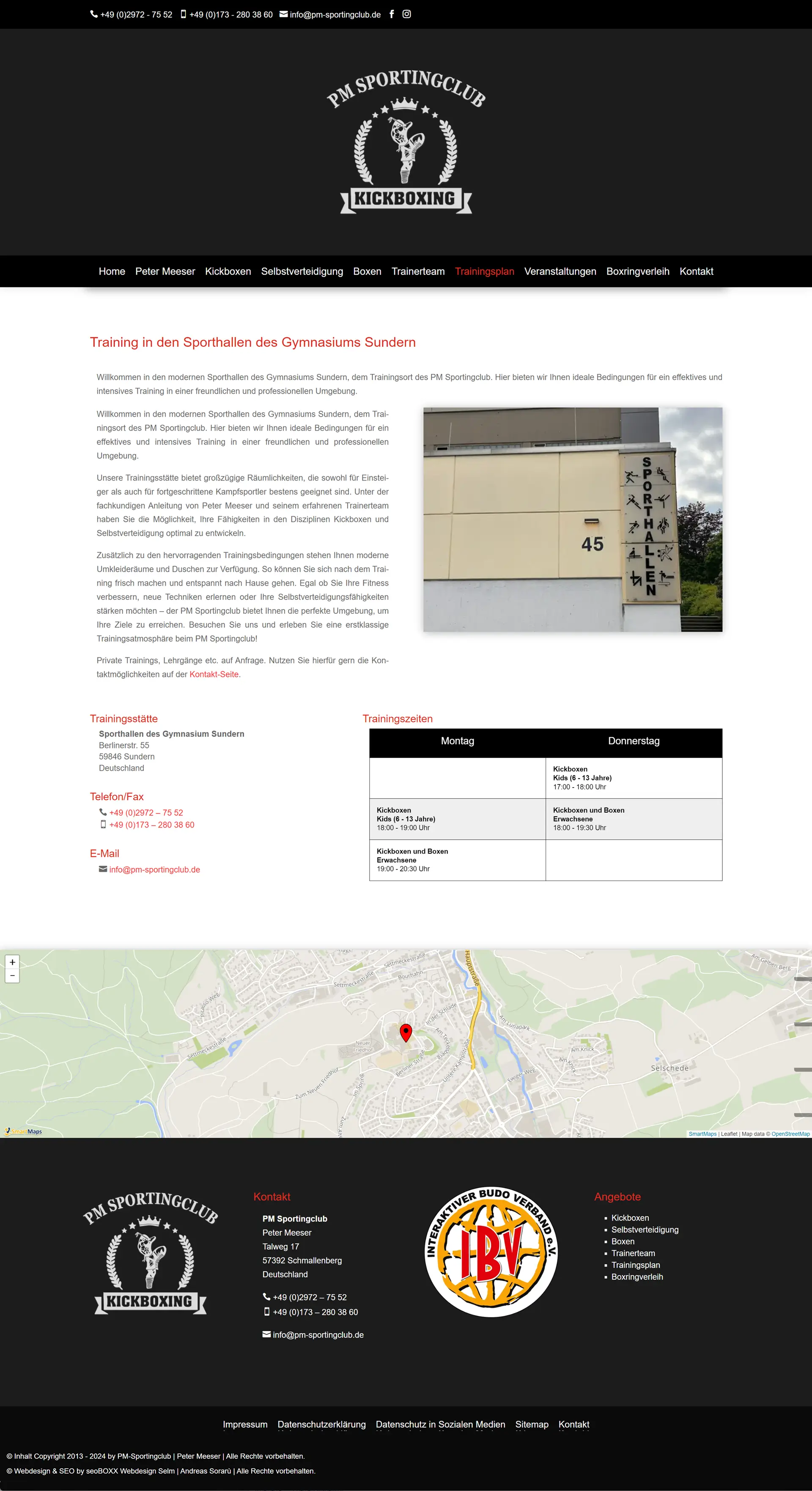 PM-SportingClub - Schmallenberg - Peter Meeser - Trainingsplan