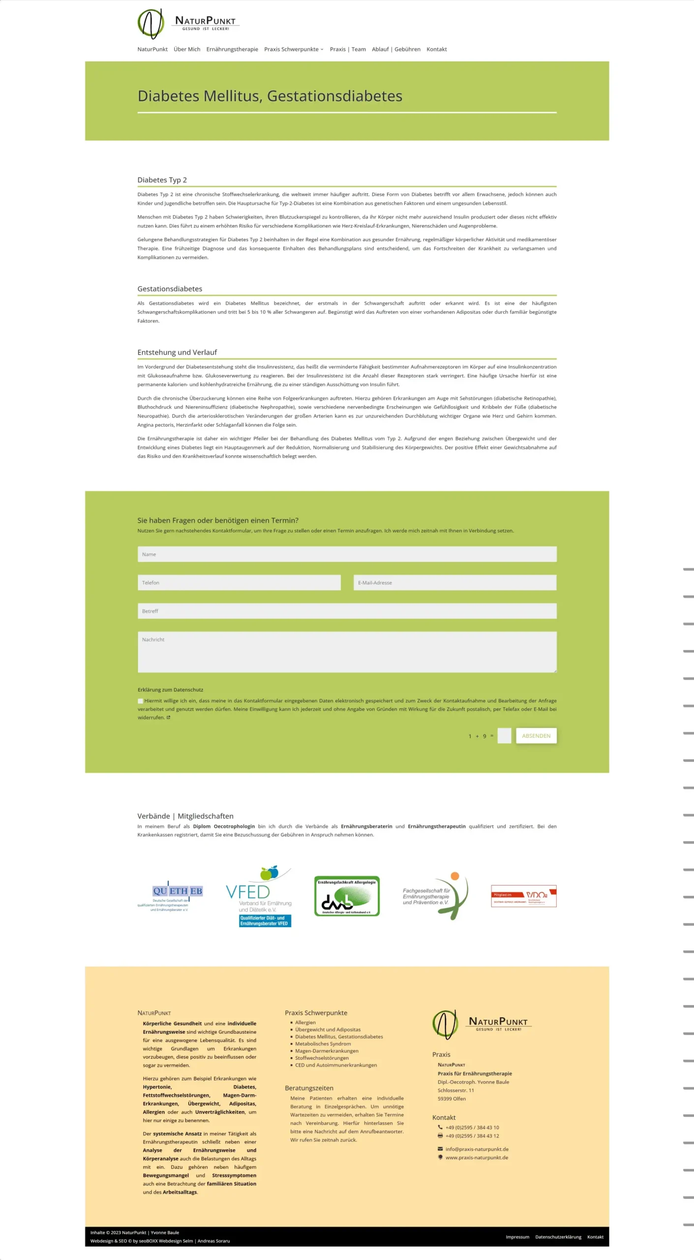 Praxis NaturPunkt - Yvonne Baule - Olfen - Diabetes Mellitus